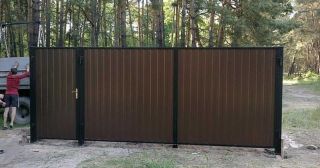 Купить распашные ворота из профнастила Новодвинск, цена от 2748 руб.